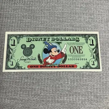 디즈니 달러 25주년 1달러 지폐