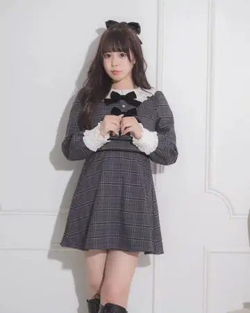 pium 벨로아 리본 인형 원피스