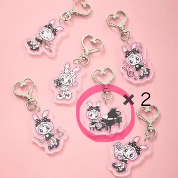 베리에짱 랜덤 아크릴 키링 피아노 2개