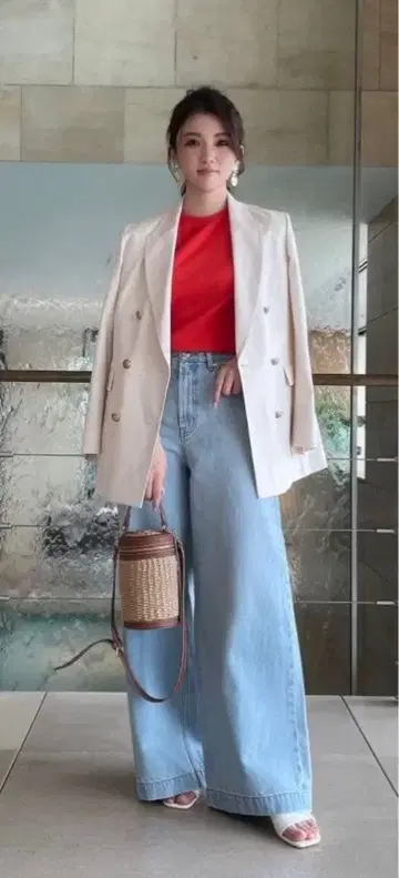 PLST 린넨 블렌드 더블 자켓 L