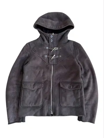 short mouton duffle jacket