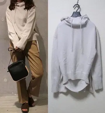 두지엠 클라세 CINOH 울 후디 변형 니트 후드티