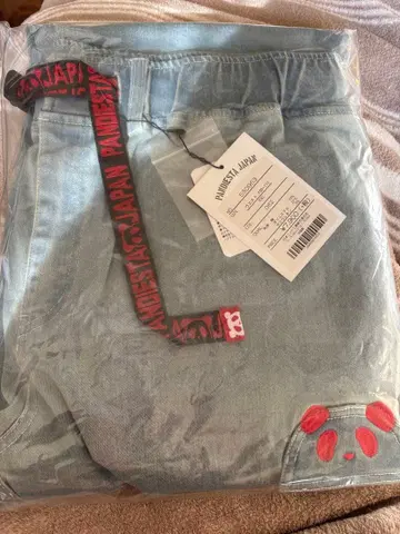 PANDIESTA JAPAN 팬더 자수 데님 팬츠 XXL