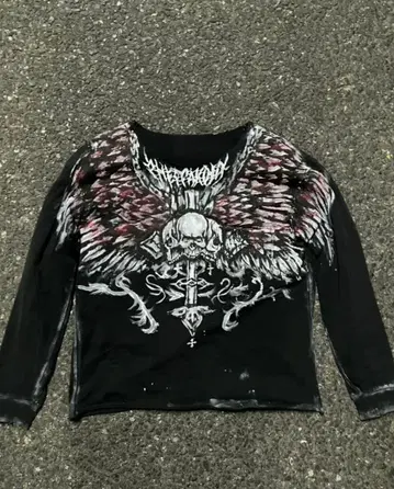 [ 즉시 구매 가능 ] 리메이크 페인트 롱 T