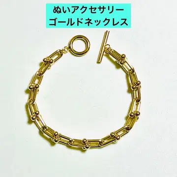 봉제 액세서리 (골드 목걸이 귀걸이) 세트