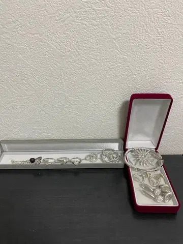 스와로브스키 목걸이 반지 브로치 귀찌 모음 세트