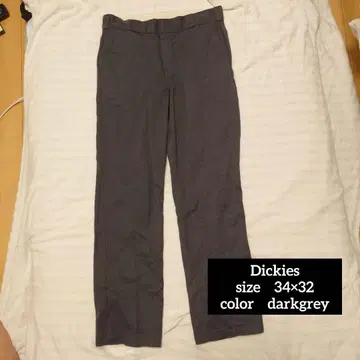 Dickies 다크 그레이 치노 팬츠 34 x 32
