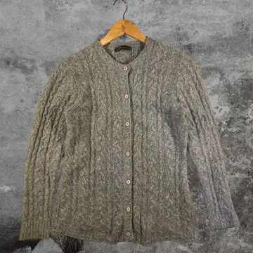 구제 의류 가디건 케이블 니트 캐시미어 남성용 여성용 그레이 겨울