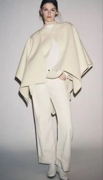 ZARA 울 케이프 코트 S 완판템 더블 페이스 케이프 코트