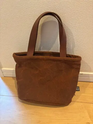 브라운 토트백 일본제 감물 염색