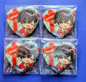 소라루 소마우사 발렌타인 캔뱃지 4개 세트