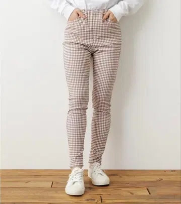 익명 배송 로디오 크라운즈 브라운 체크 캐주얼 팬츠 M