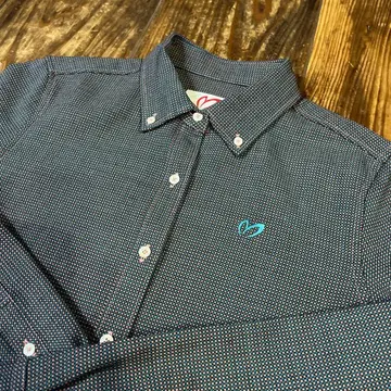 미사용품 MASTER BUNNY EDITION 도트 무늬 버튼 다운 셔츠