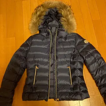 네이비 퍼 숏 다운 자켓