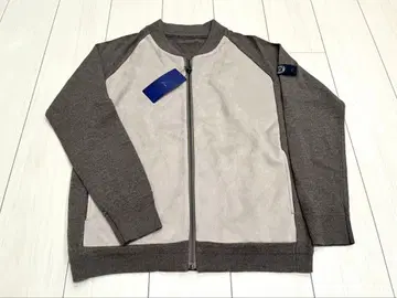 새상품 G-stage 스웨이드풍 집업 니트 블루종 남성용 L