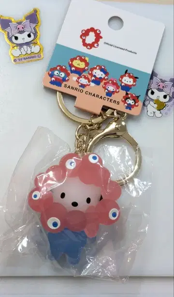 포차코 산리오 미야쿠미야쿠 클리어 컬러 마스코트 키링