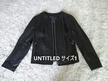 UNTITLED 가죽 자켓 블랙