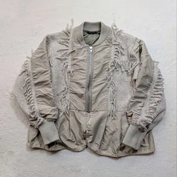 완판템 osmosis 프린지 절개 블루종 MA-1 점퍼