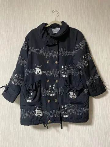 vintage 구제 의류 팬시 강아지 코트 자켓 블루종