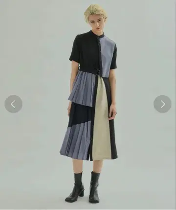 UNITED TOKYO 더블 버튼 셔츠 원피스 사이즈 0