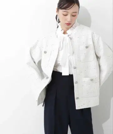 JILL BY JILLSTUART 슬라브 부처 MIX 트위드 자켓