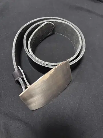 가죽 벨트 플레이트 실버 천연 가죽 archive opium Y2K