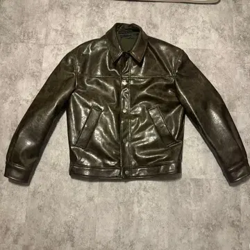 ZARA 다크 브라운 가죽 자켓 L