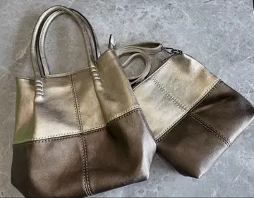 메탈릭 골드 토트백 2세트