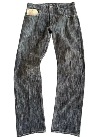 suede docking melange straight denim