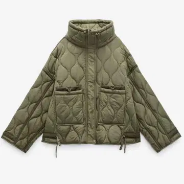 자라 퀼팅 숏 퍼프 자켓 L