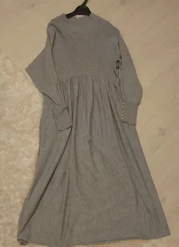 SHIPS 니트 원피스 펄 버튼 돌먼 슬리브 F 사이즈