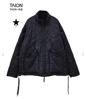 TAION 퀼팅 자켓 블랙 컨버스 콜라보