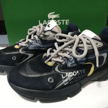 26.0cm LACOSTE 블랙/네이비 스니커즈