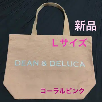 [정품] DEAN&DELUCA 차리티 토트 에코백 코랄 핑크 L