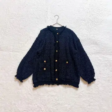 [새상품급] Mila Owen 24SS 트위드 니트 자켓 골드 버튼