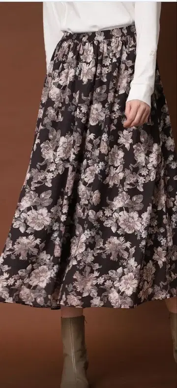 DRESSTERIOR 드레 스테리아 꽃무늬 플레어 스커트