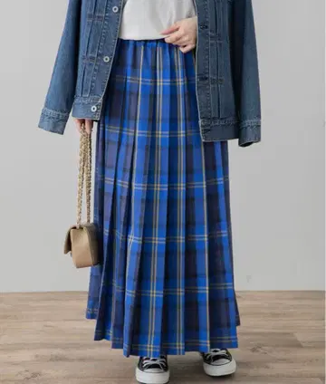 URBAN RESEARCH Sonny Label 체크 스커트 블루