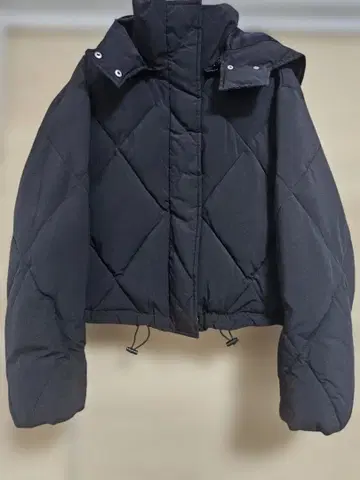 립 서비스 다운 자켓 블랙