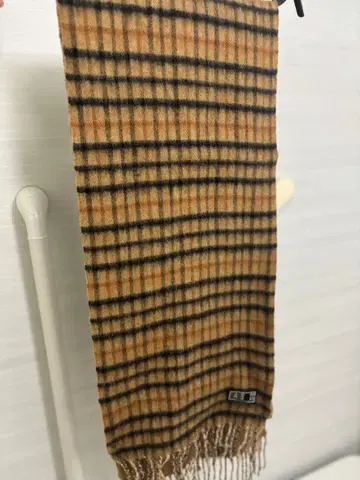 DAKS 체크 무늬 머플러 모 100% 캐시미어 혼방