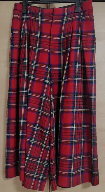 Jane Marple Dans Le Salon 타탄 체크 와이드 팬츠