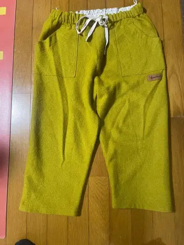 카이세이도 캐주얼 팬츠 머스타드 플리스풍