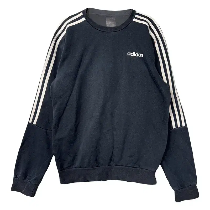 Adidas Navy Logo Three Stripes Sweatshirt S