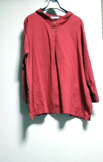 애플 하우스 후드 부착 블라우스