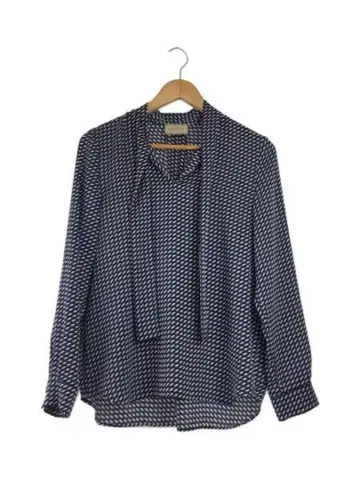 유나이티드 애로우즈 기하학 패턴 보타이 블라우스