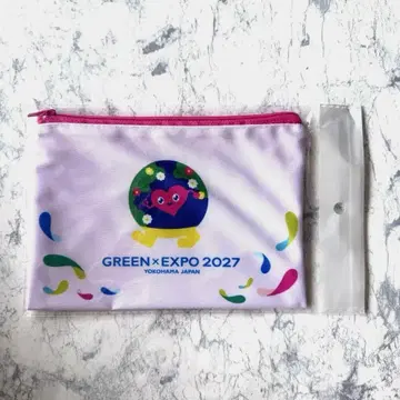 EXPO2027 뚱땅뚱땅 지퍼 파우치 핑크 국제 원예 박람회