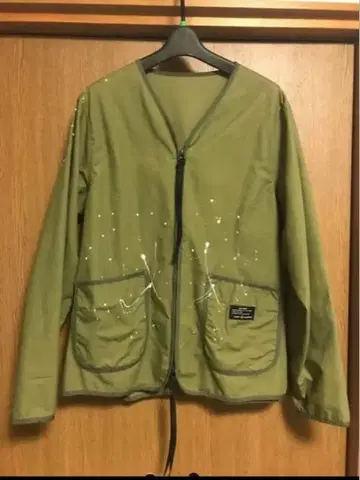 DAMAGED DRIPPING ZIP LINER BLOUSON