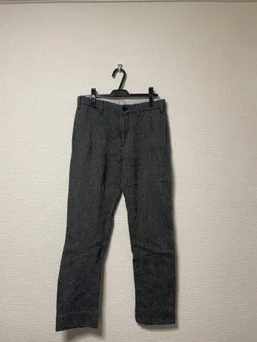 DELUXE 헤링본 무늬 슬림핏 슬랙스 그레이