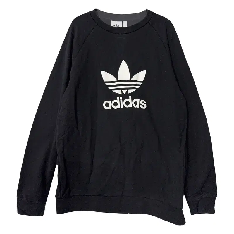 Adidas Big Logo Printing Black Sweatshirt XL