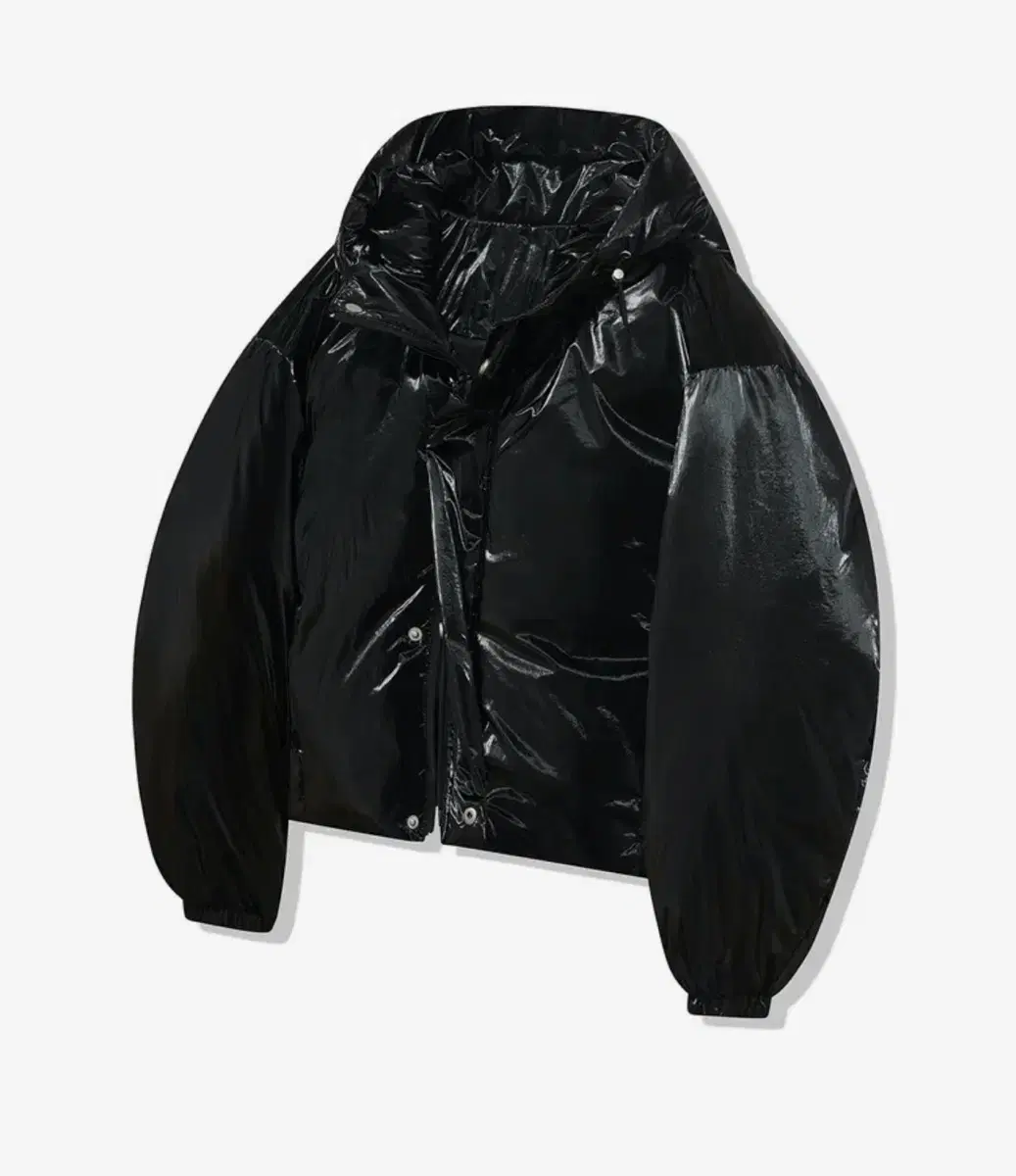 [Tag Included, New Product] Viva Brown Glossy Hooded Crop Padding