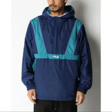 새상품 휠라 아노락 자켓 네이비 L